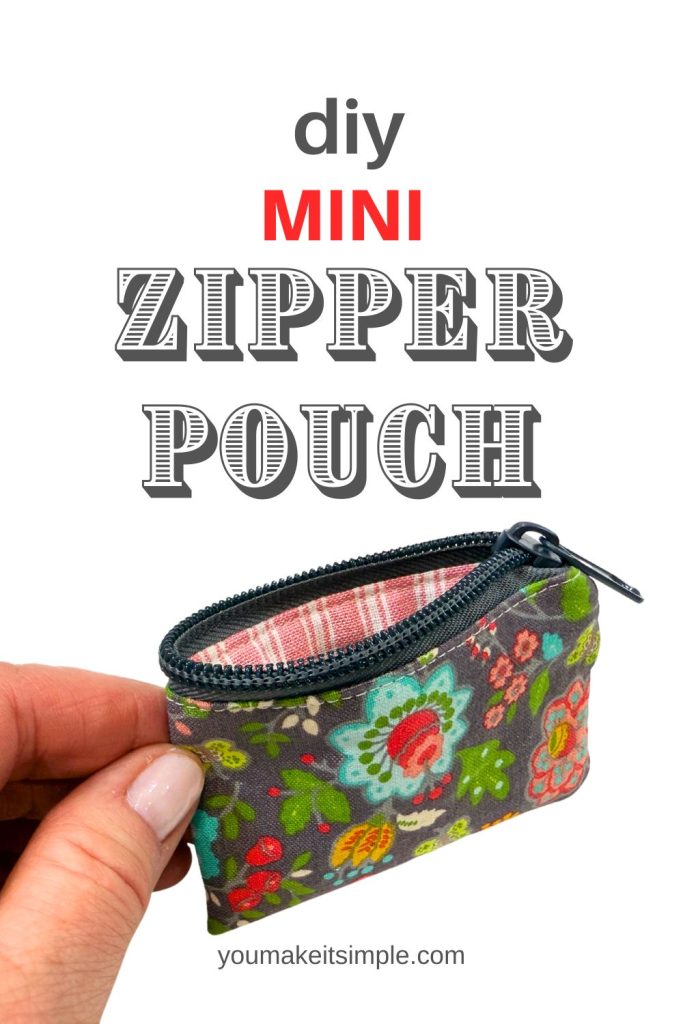 DIY MINI ZIPPER POUCH