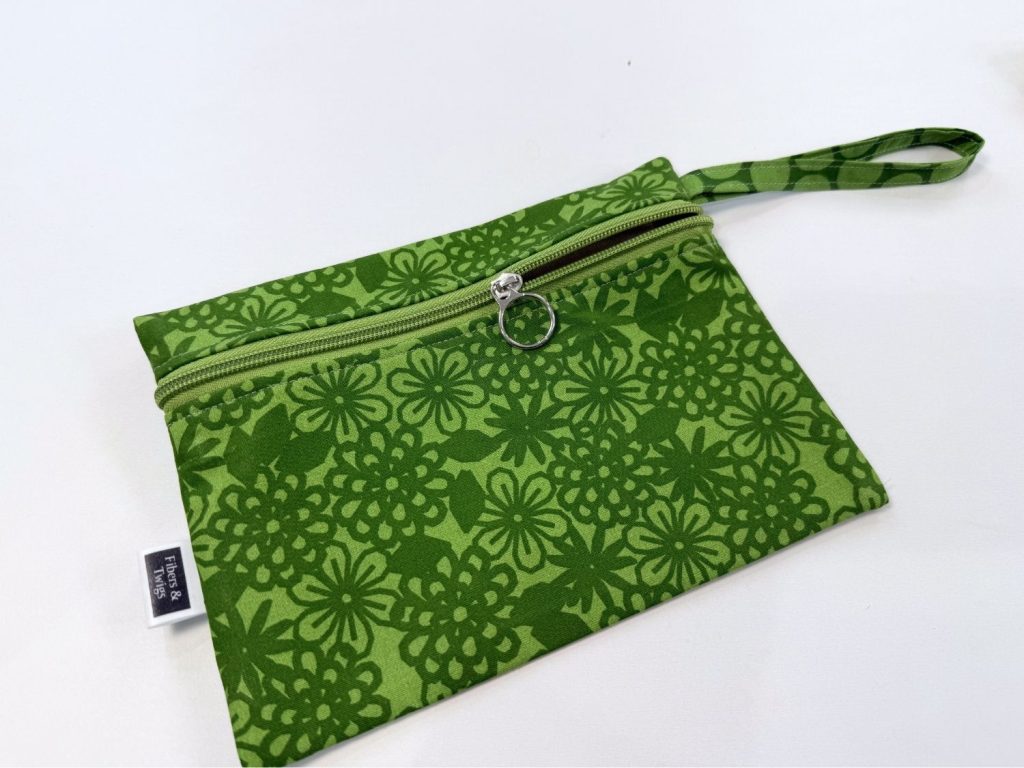 front facing zipper pouch