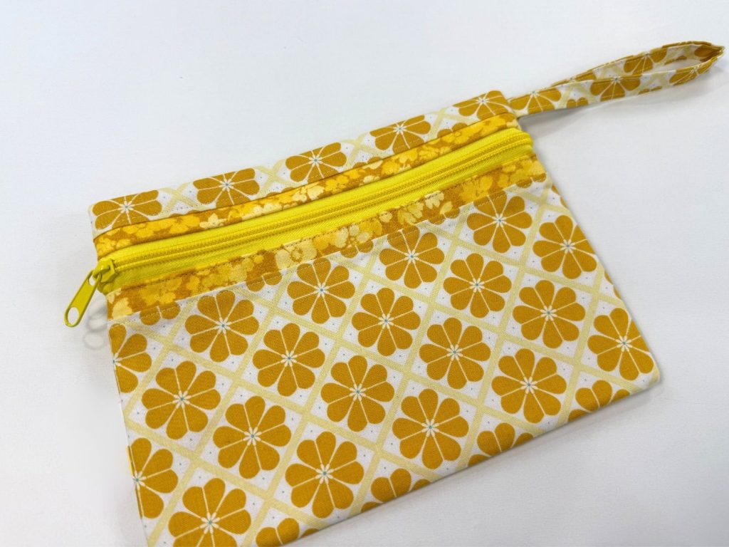 front facing zipper pouch